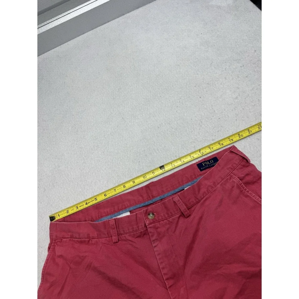 Polo Ralph Lauren Shorts Mens 38 Red Classic Fit Chino 9 Inseam Casual Summer